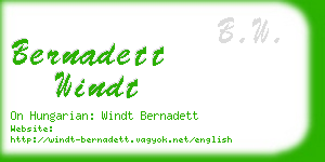 bernadett windt business card